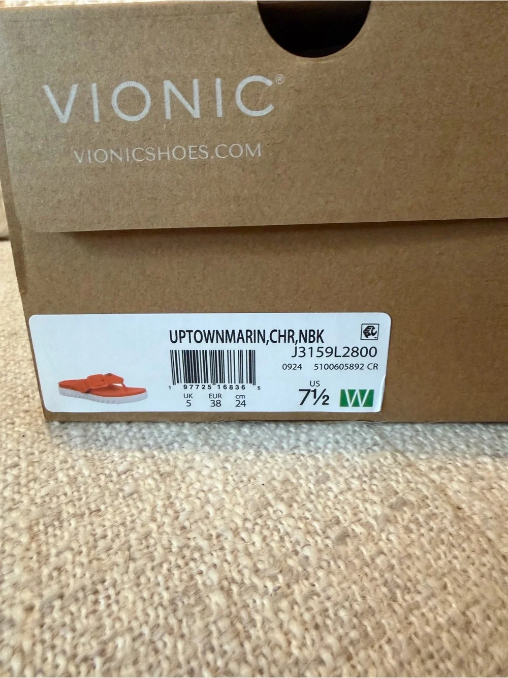 Vionic Red Platform Thong Sandal with White Lug Sole